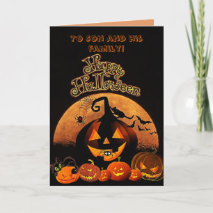 CARTE SON N FAMILLE HALLOWEEN