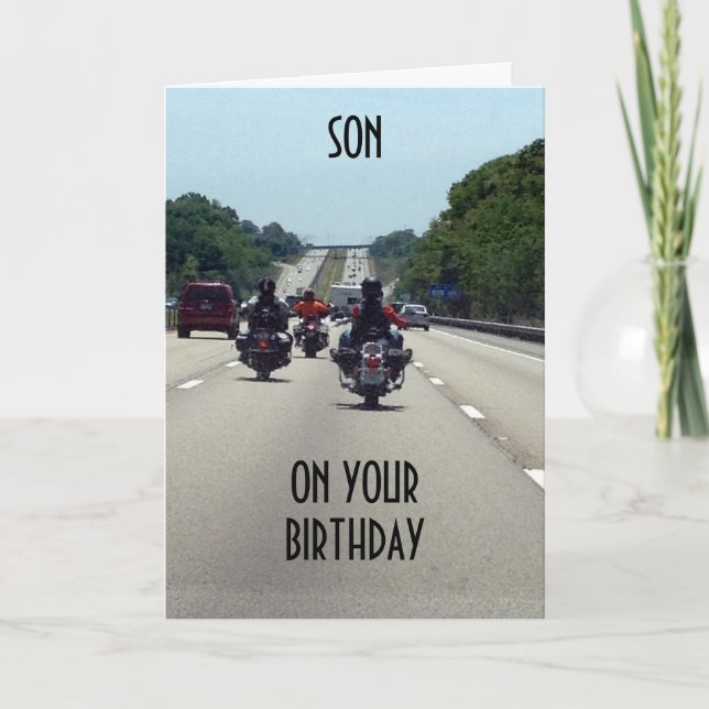CARTE **SON** POUR VOTRE ANNIVERSAIRE A FRAPPÉ LA ROUTE (Devant)