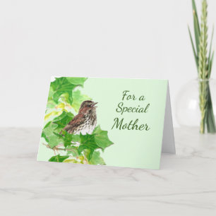 Carte Song Sparrow Fête des mères Appréciation