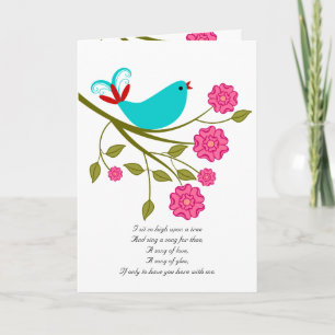 Carte Songbird Je T'Aime Je Te Manque De Poésie