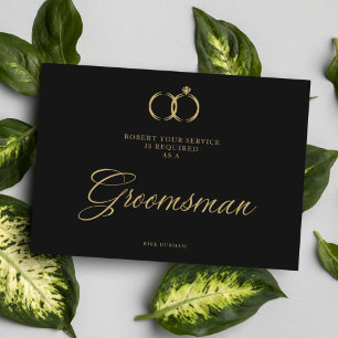 Carte Sonneries minimalistes Mariages Groomsman Luxe