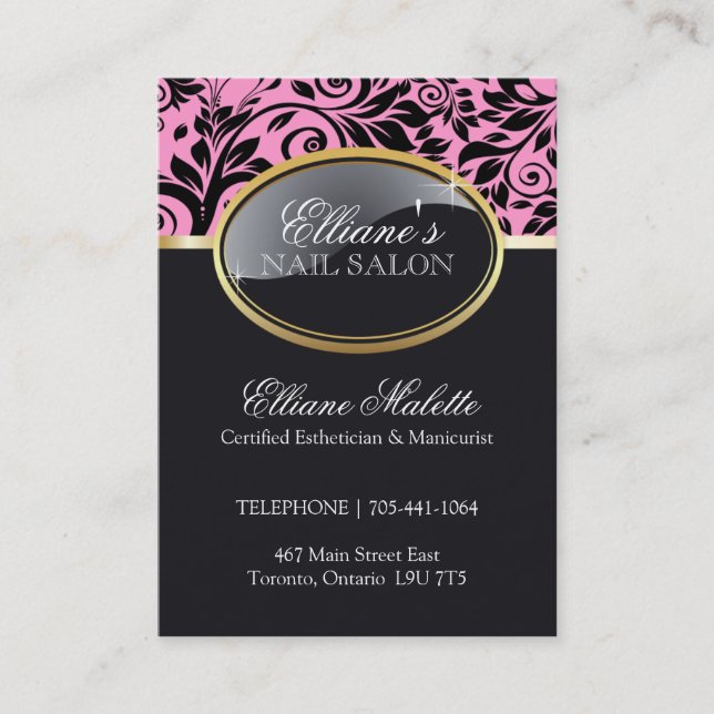 Carte sophistiquée de rendez-vous de salon et de (Devant)