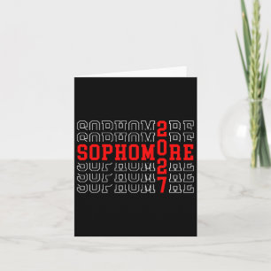Carte Sophomore 2027 Retour À L'École Premier Jour De 10