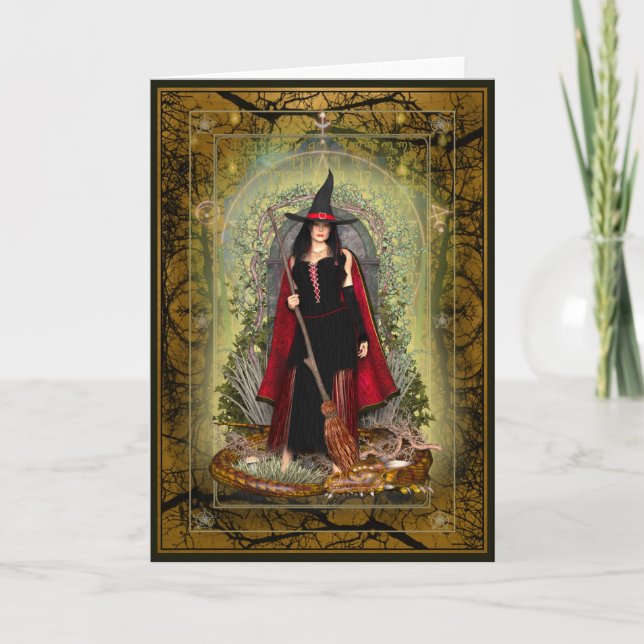 Carte Sorcière divine et Dragon d'or (Devant)