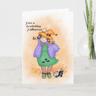 Carte Sorcière et chat dansants