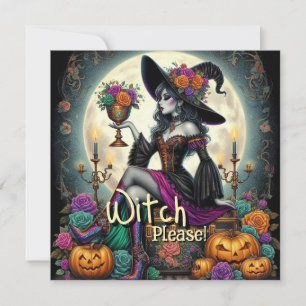 Carte Sorcière gothique Halloween Imaginaire Art Grocery