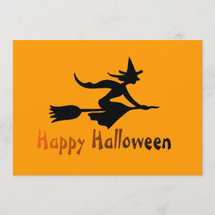 Carte Sorcière heureuse de Halloween