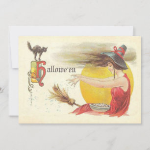 Carte Sorcière Magique Spell Broom