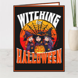 Carte Sorcière pour Halloween, fête des sorcières Éffray