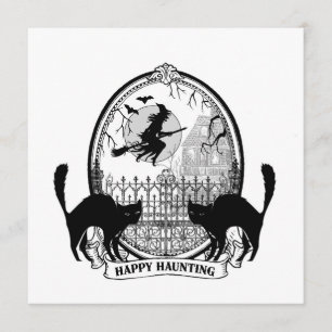 Carte sorcière vintage moderne de Halloween