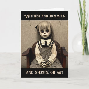 Carte Sorcières, momies et fantômes, oh mon Halloween