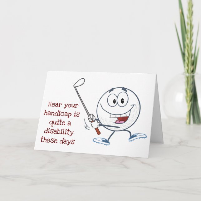 CARTE SORTEZ EN COURS **ANNIVERSAIRE DE GOLFER** HUMOUR (Devant)