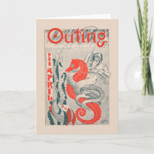 Carte Sortie pour avril 1896 Magazine vintage