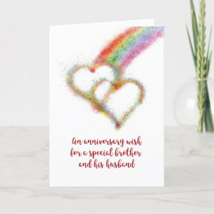 Carte Souhait anniversaire pour frère et son mari