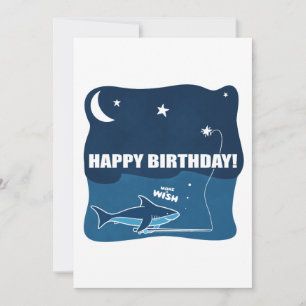 Carte Souhait d'anniversaire de requin