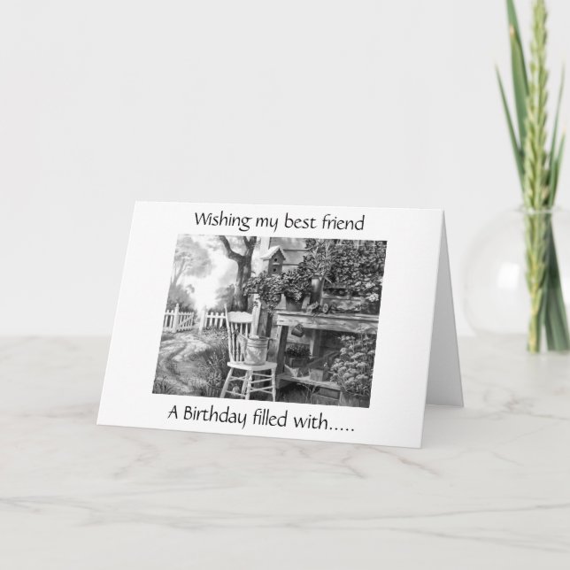 CARTE SOUHAITEZ À MON MEILLEUR AMI ANNIVERSAIRE REMPLI D (Devant)