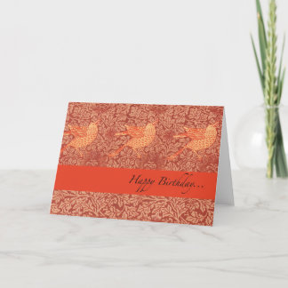 Carte Souhaitez "Joyeux anniversaire" avec trois oiseaux