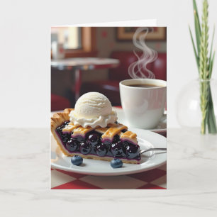 Carte Souhaitez-vous un joli anniversaire   Tarte et gla