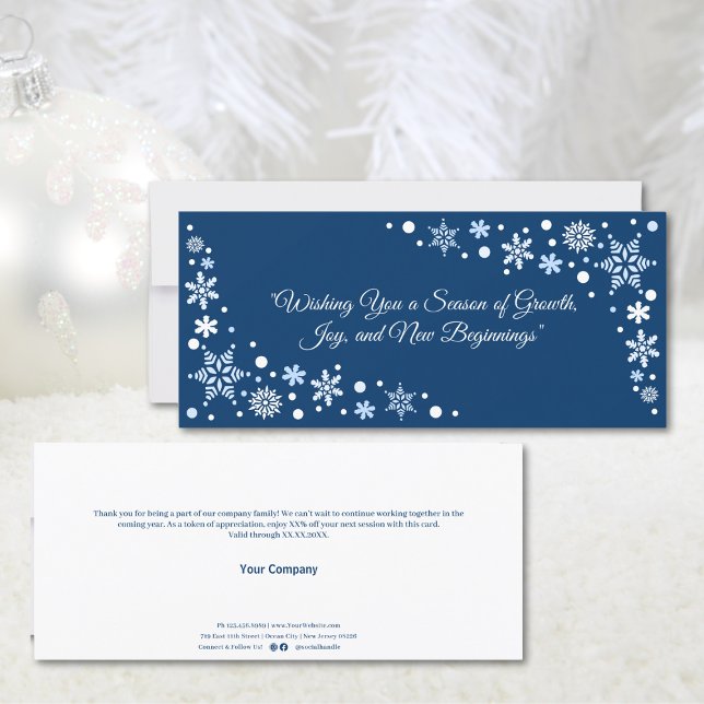 Carte Souhaitez-vous une saison de croissance, Joy Blue  (Wishing You a Season of Growth, Joy Blue Flat Card)