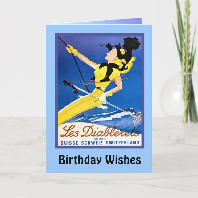 Carte Souhaits d'anniversaire, diablerets de Les, Suisse (Devant)