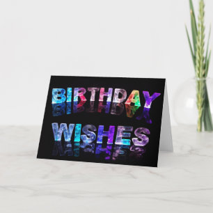 Carte Souhaits d'anniversaire en photo de lumières