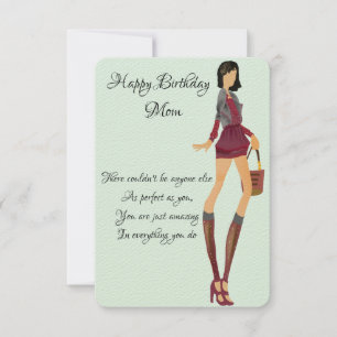 Carte Souhaits d'anniversaire pour la maman