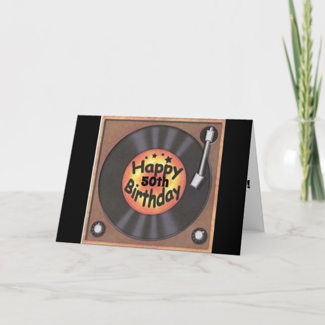 CARTE ***SOUHAITS DE 50E ANNIVERSAIRE*** AVEC SOUVENIRS  (Devant)