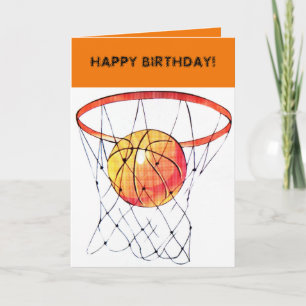 CARTE SOUHAITS DE BASKET-BALL