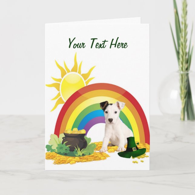 Carte Souhaits de jour de Jack Russell Terrier St (Devant)