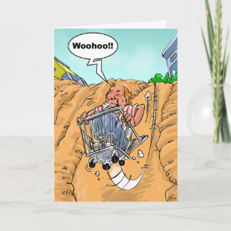 Carte Souhaits drôles d'anniversaire - liste de seau