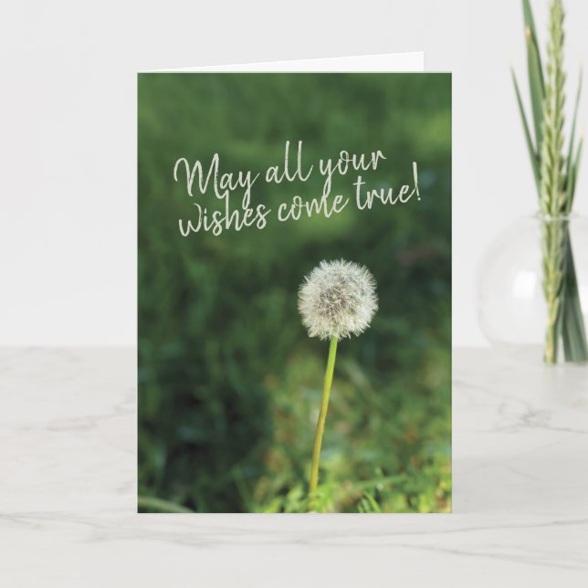 Carte Souhaits Vraiment Dandelion Anniversaire (Devant)