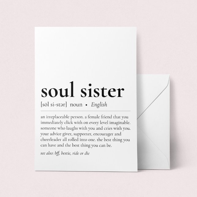 Carte Soul Sister Définition Dictionnaire Art Grey (Créateur téléchargé)