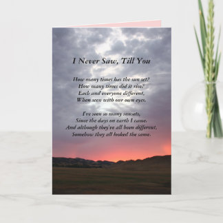 Carte Soulmate California Sunset Love You Greeting Card