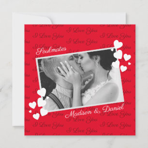Carte Soulmates I Love You Photo personnalisée Valentine