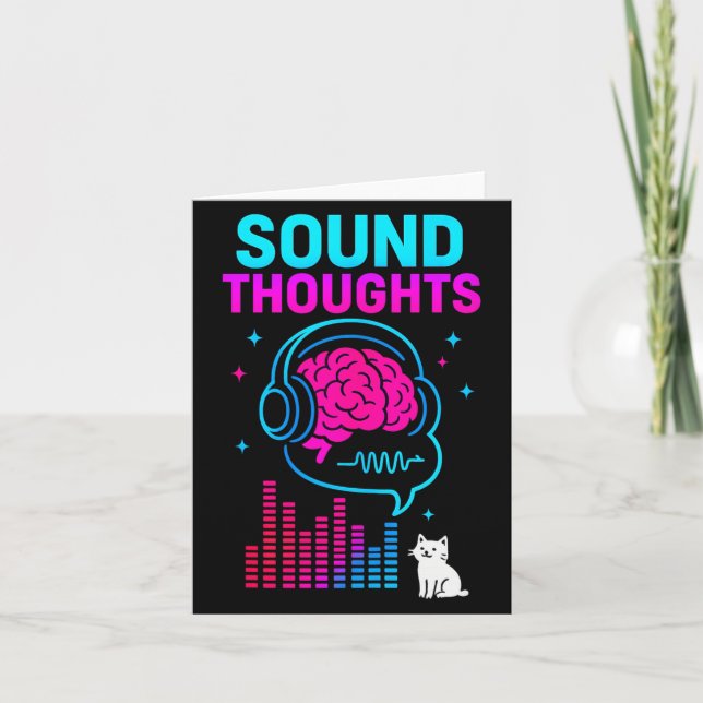 Carte Sound Thoughts Stoic Philosophy Minimalist Slogan  (Devant)