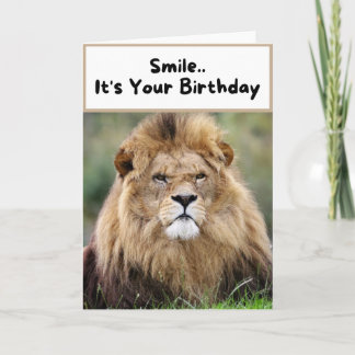 Carte Souriez.. C'est ton anniversaire - Lion