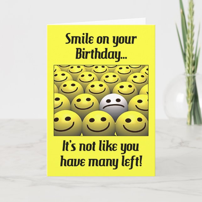 Carte Souriez de votre anniversaire ! (Devant)