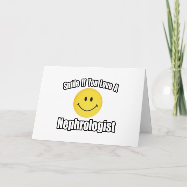 Carte Souriez Si Vous Aimez Un Néphrologiste (Devant)