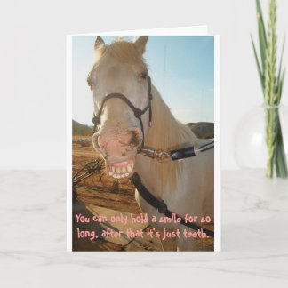Carte Sourire CardBlank de salutation de cheval