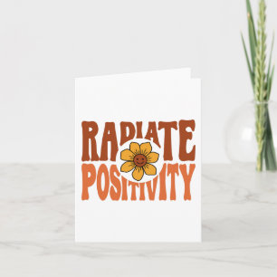 Carte Sourire Fleur Rétro Rayonner de Positivité