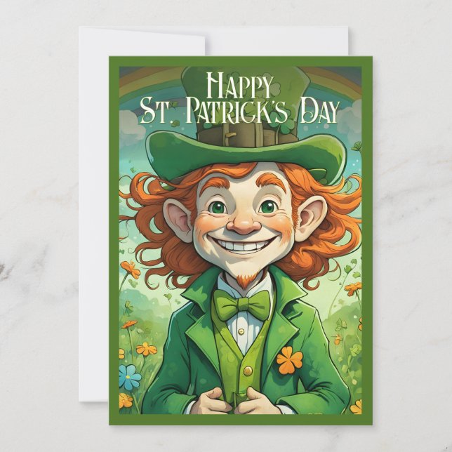 Carte Sourires chanceux à la Saint-Patrick (Devant)