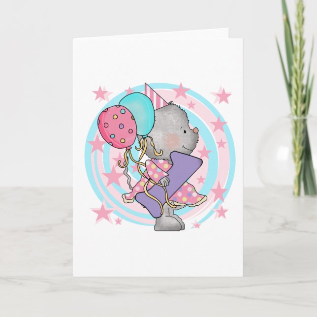 Carte Souris 1er anniversaire T-shirts et cadeaux (Devant)