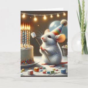 Carte Souris Anniversaire Avec Marshmallow