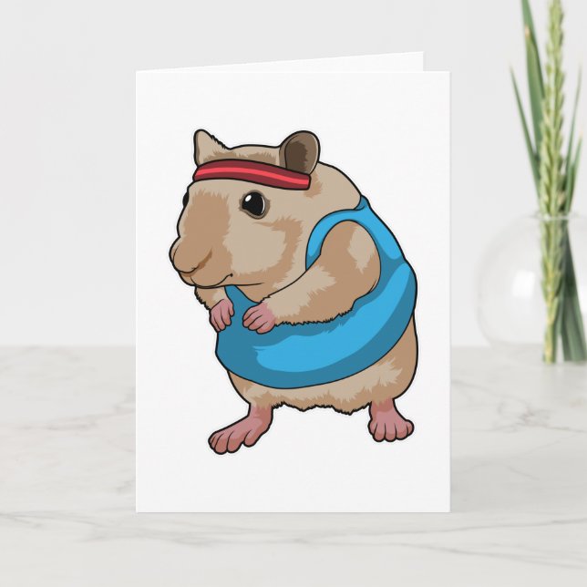 Carte Souris en coureur avec bandeau (Devant)