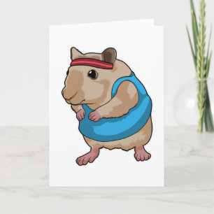 Carte Souris en coureur avec bandeau