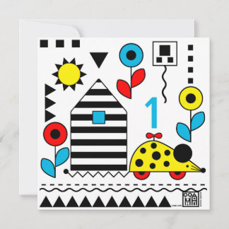 Carte souris Mouse House Wheelie - personnalisatio