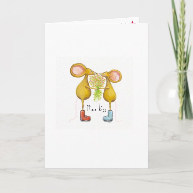 Carte Souris s'embrassent (Devant)