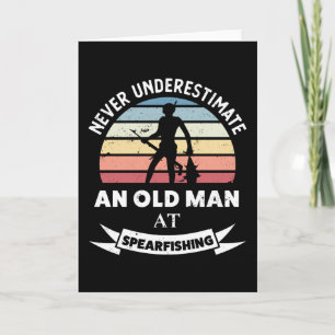 Carte Sous-estimer un vieil homme au cadeau Spearfish