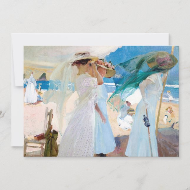 Carte Sous l'Awning, Zarauz | Joaquín Sorolla (Devant)