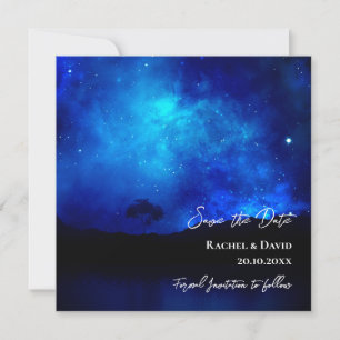 Carte Sous les étoiles Night Sky Wedding Enregistrer la 
